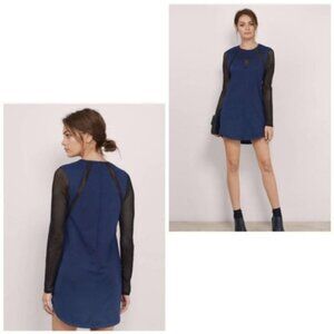 NEW Tobi "Mesh You Lots" Navy Shift Dress